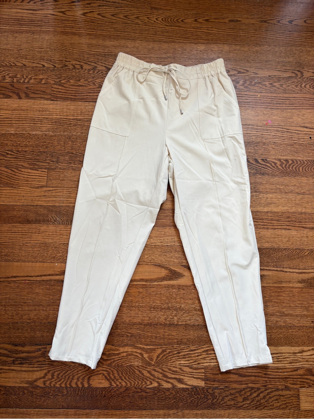 Calvin Klein Off-White Drawstring Tapered Jogger Pants
